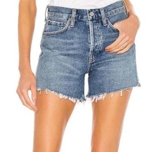 NWT AGOLDE Parker Long Vintage Loose Shorts in Skywave SIZE 31